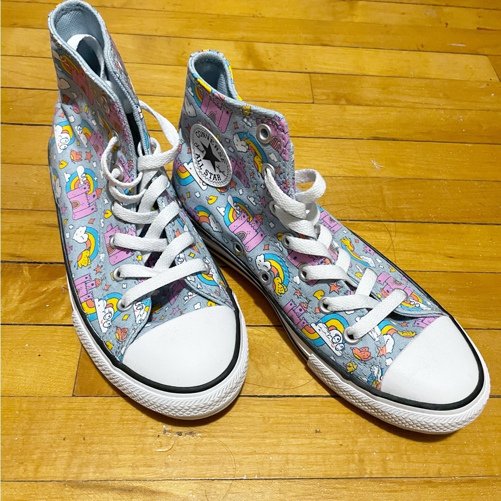 Converse High-Tops with Colorful Cartoon Design